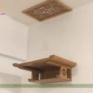 Bàn thờ treo tường hình hộp truyền thống