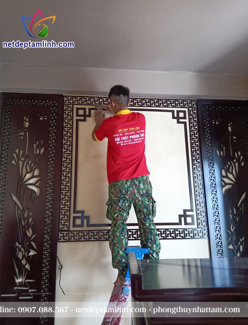 thi công bàn thờ