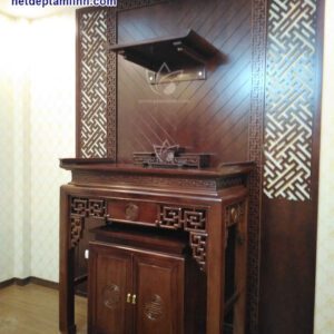 bàn thờ phật kết hợp gia tiên