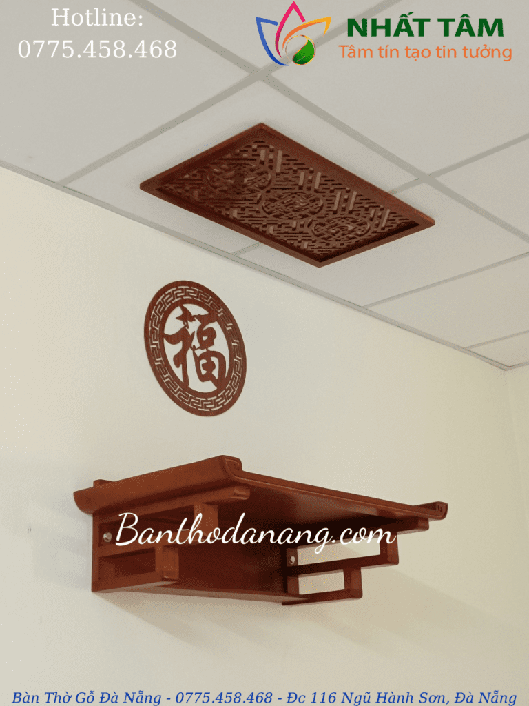 bàn thờ treo tường màu cánh gián mẫu BTT 0106