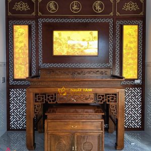 bàn thờ gỗ Nhất Tâm