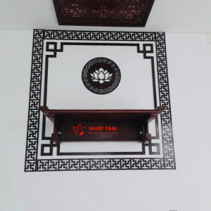 Bàn thờ treo tường đẹp kết hợp viền chỉ