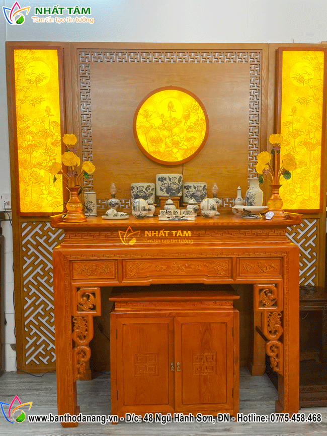 Tranh trúc chỉ Hoa sen trăng kết hợp tranh tròn