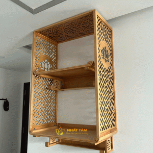 Bàn thờ treo tường mẫu 2 cấp đứng