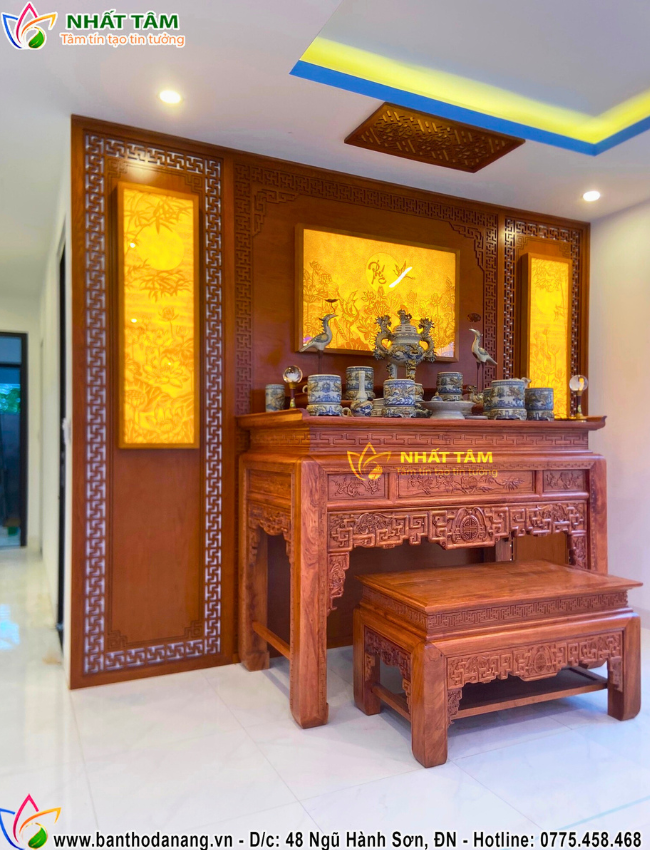 Lắp đặt không gian thờ gia tiên sang trọng của Anh Phước tại Sơn Trà - Đà Nẵng