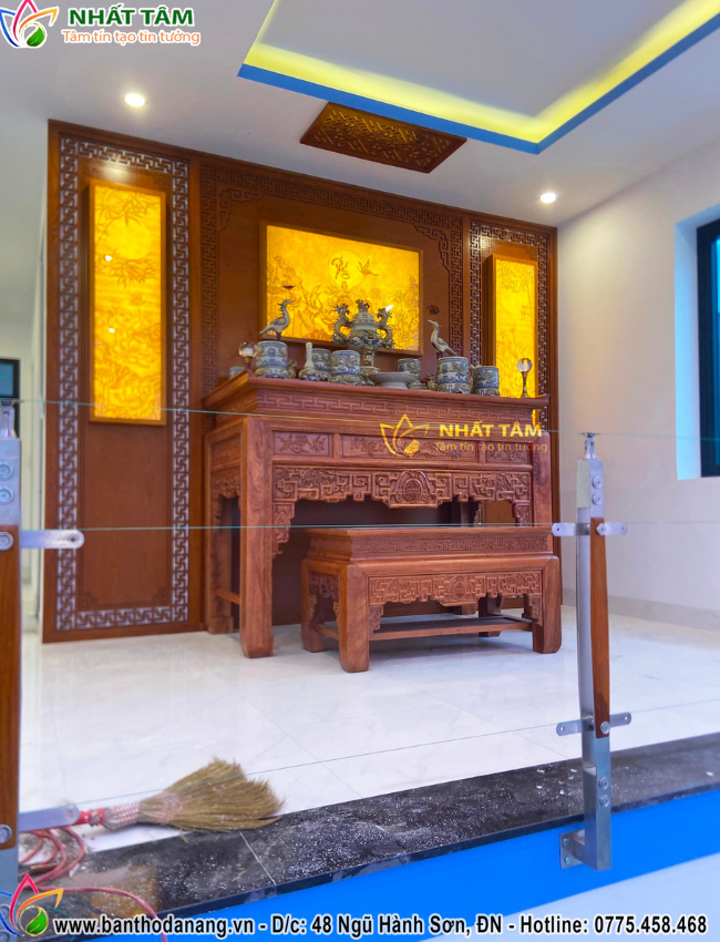 Lắp đặt không gian thờ gia tiên sang trọng của Anh Phước tại Sơn Trà - Đà Nẵng