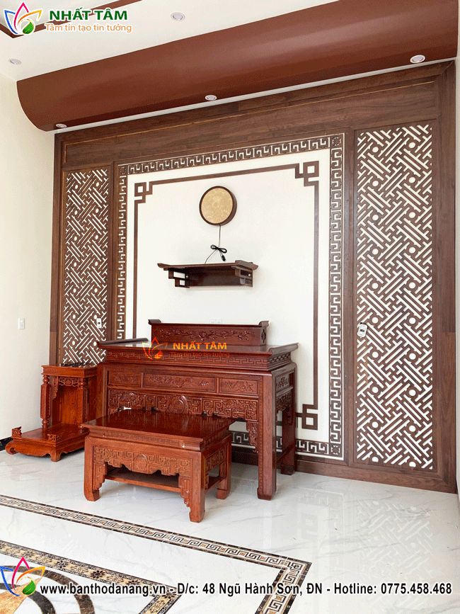 Bàn giao không gian thờ cho gia đình anh Việt tại Hội An - Quảng Nam